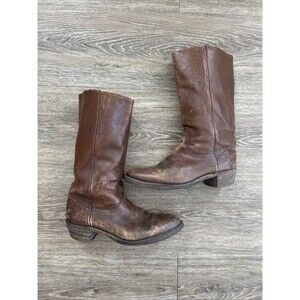 Frye Vtg Brown Campus Leather Boots Men’s Size 11 D Made in USA Western Cowboy